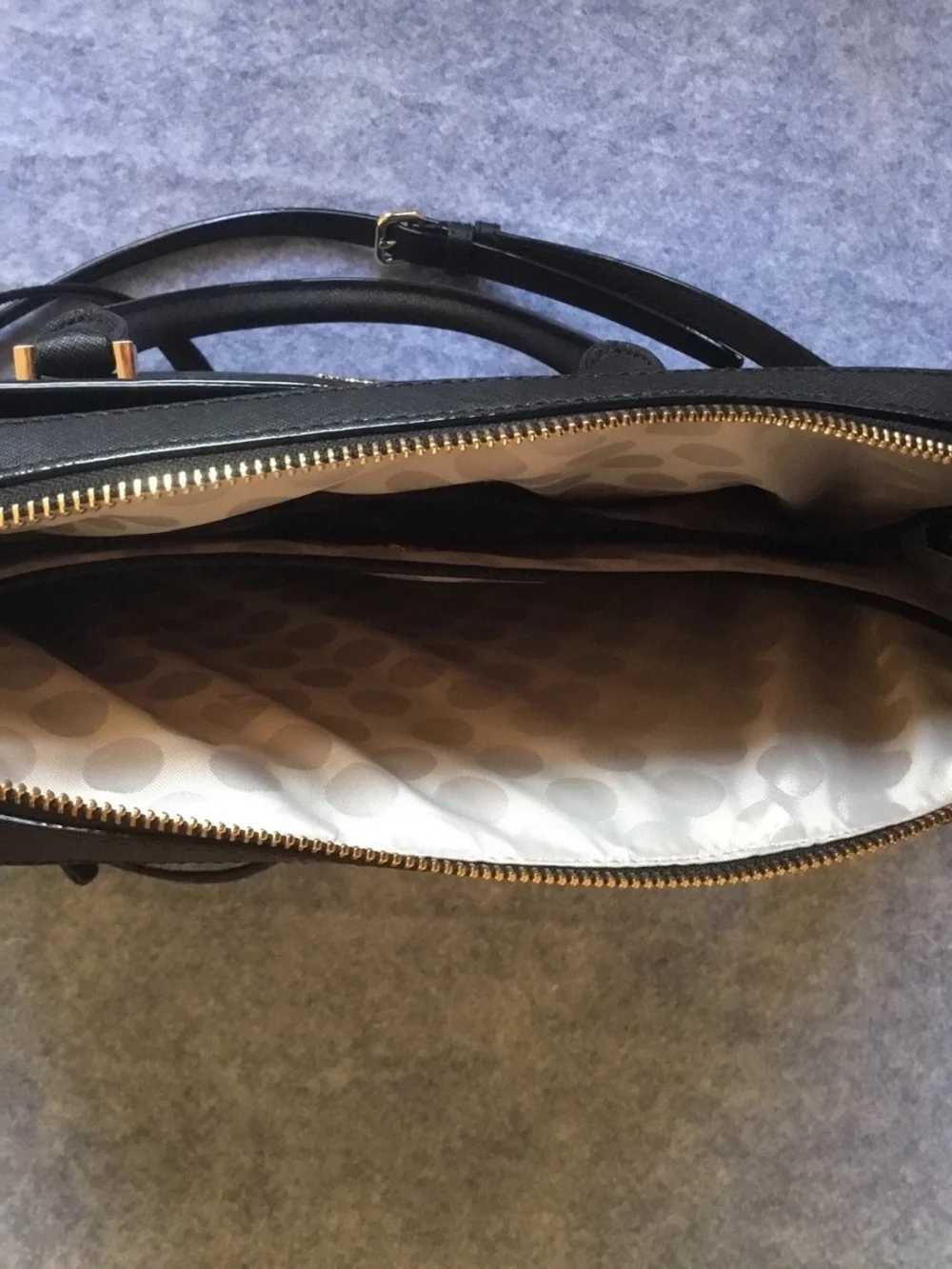 kate spade Black Saffiano Leather Tote Bag